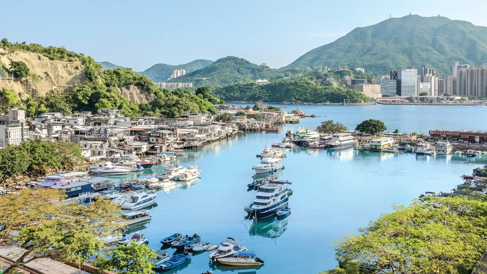 擎海 THE ATLAS 附近油塘及維多利亞港一帶航拍景致